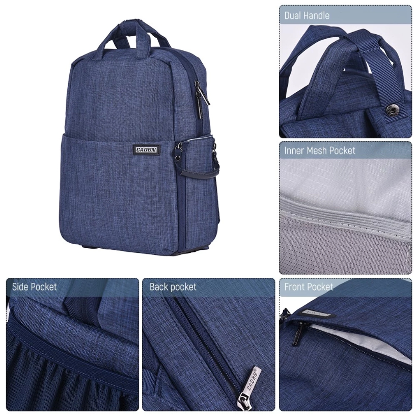 Caden L5 (S) Backpack Waterproof with USB Charging Port Notebook 9.7 นิ้ว